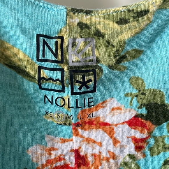 Nollie Women’s Floral Boho Blue Spaghetti Strap CropTop - Size Small - Picture 6 of 8